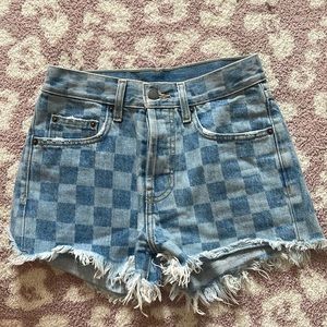 Carmar denim checker shorts